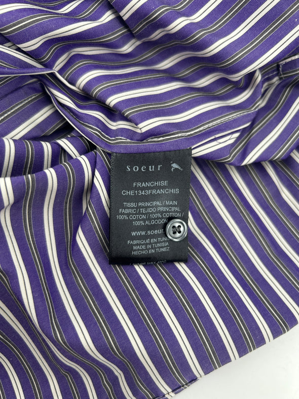 Chemise rayé violette