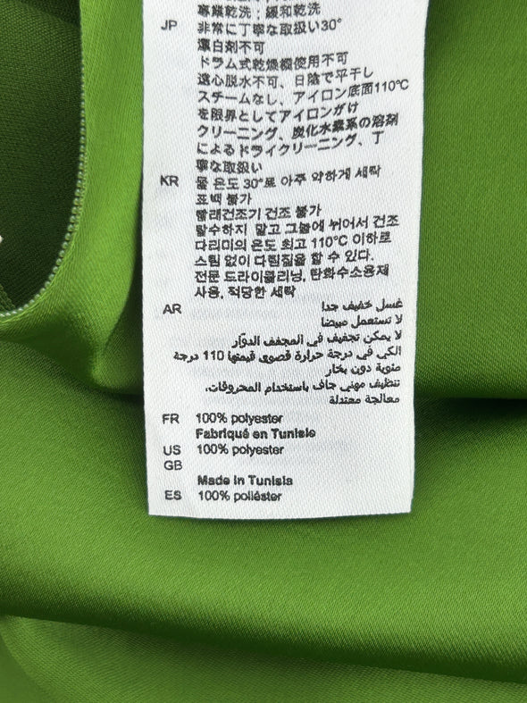 Robe satinée verte