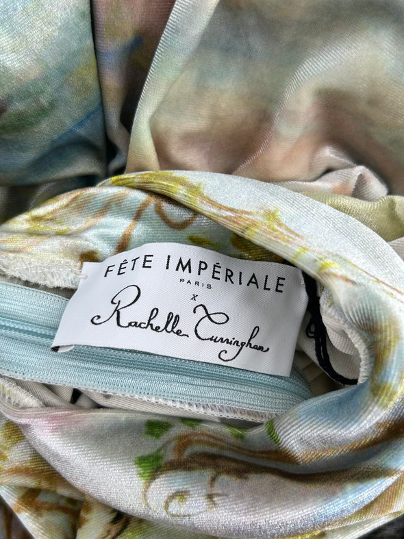 Robe en velours imprimée