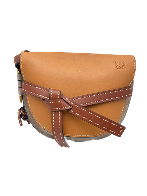 Sac à main "Gate" en cuir camel