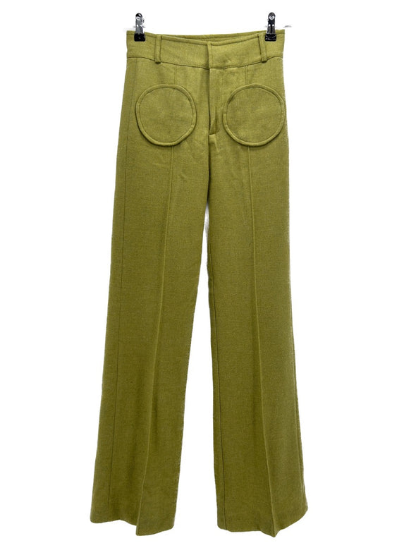 Pantalon large vert