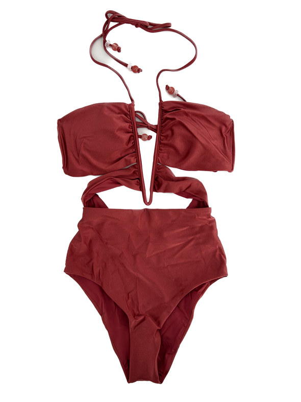 Maillot de bain deux pièces rose