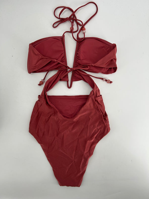 Maillot de bain deux pièces rose