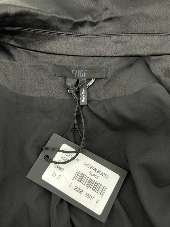 Blazer satiné noir
