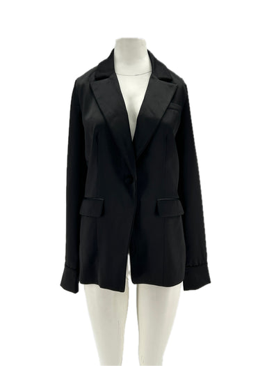Blazer satiné noir