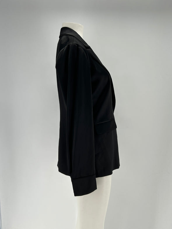 Blazer satiné noir
