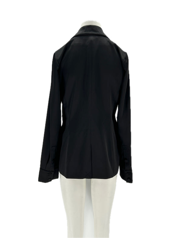 Blazer satiné noir