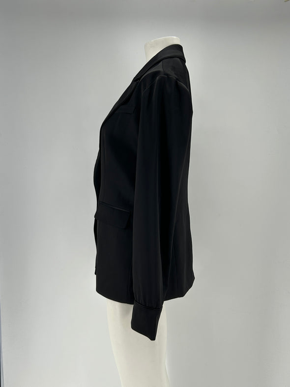 Blazer satiné noir