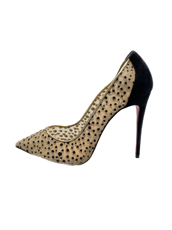 Escarpins beiges a pois noirs Personal Seller Paris