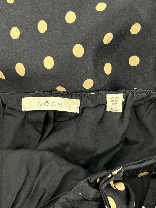 Robe en soie à pois