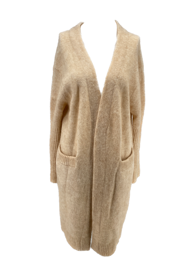 Cardigan long en mohair
