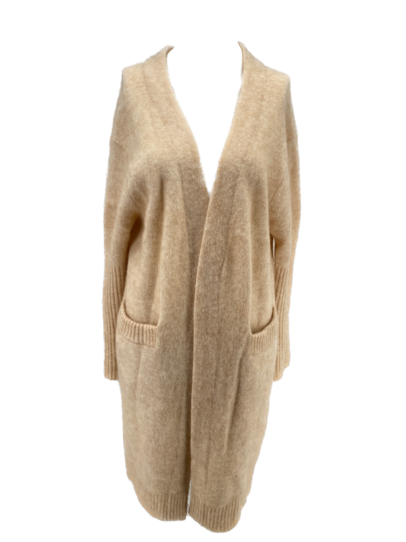 Cardigan long en mohair