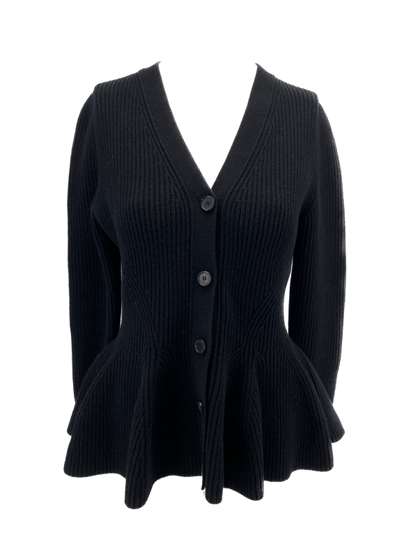 Cardigan en maille nervurée