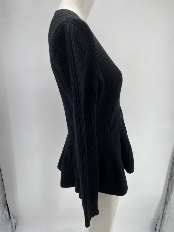 Cardigan en maille nervurée