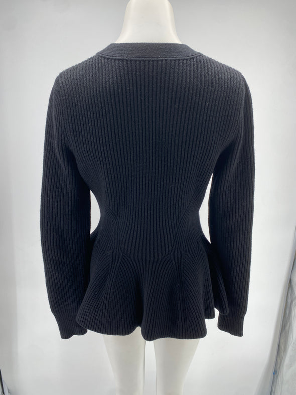 Cardigan en maille nervurée