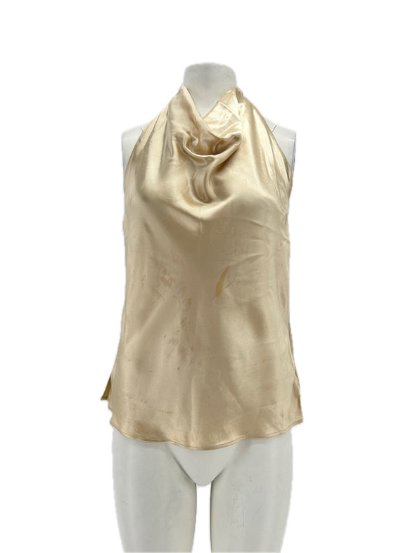 Top satiné beige