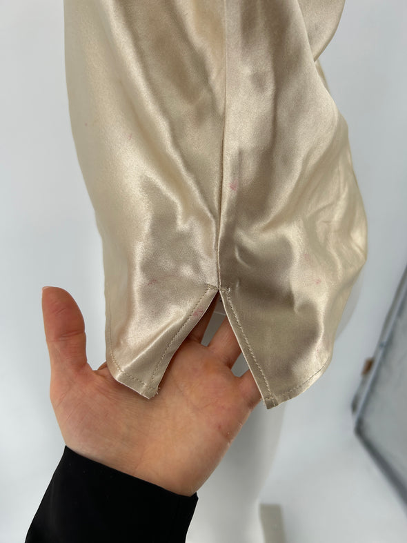 Top satiné beige