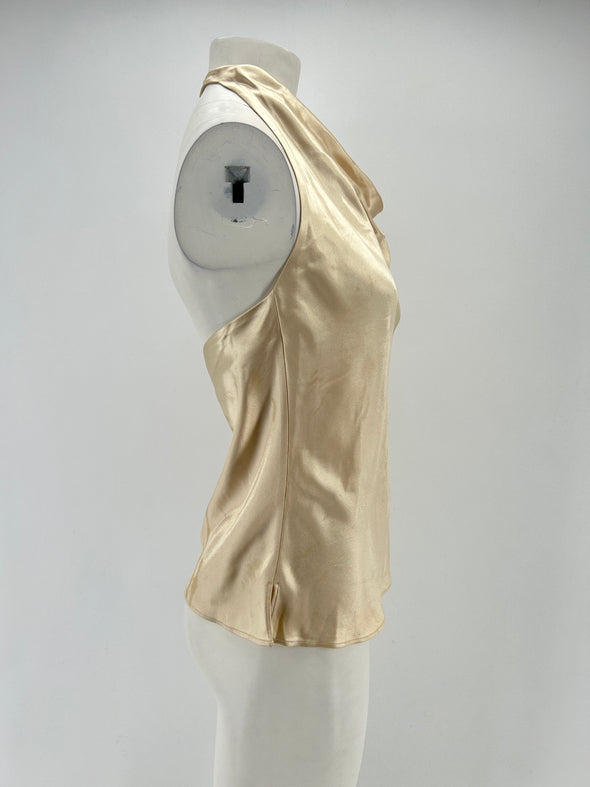 Top satiné beige