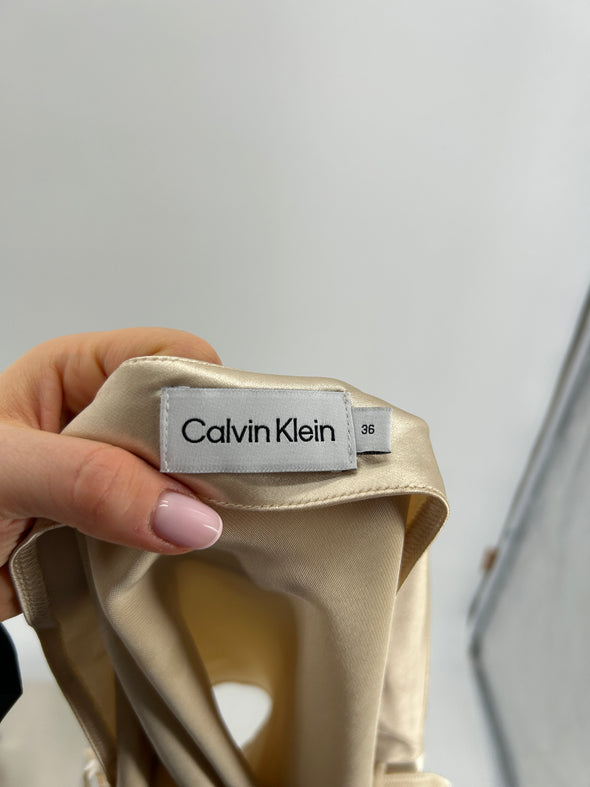 Top satiné beige