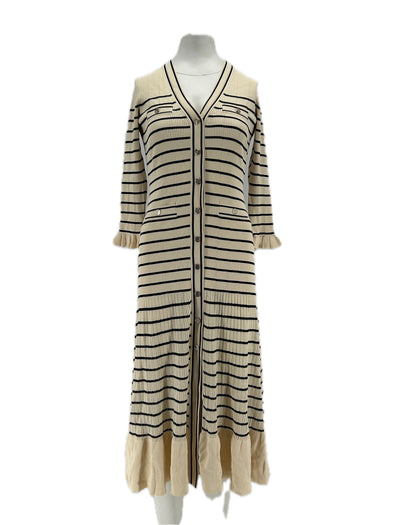 Robe rayée bicolore