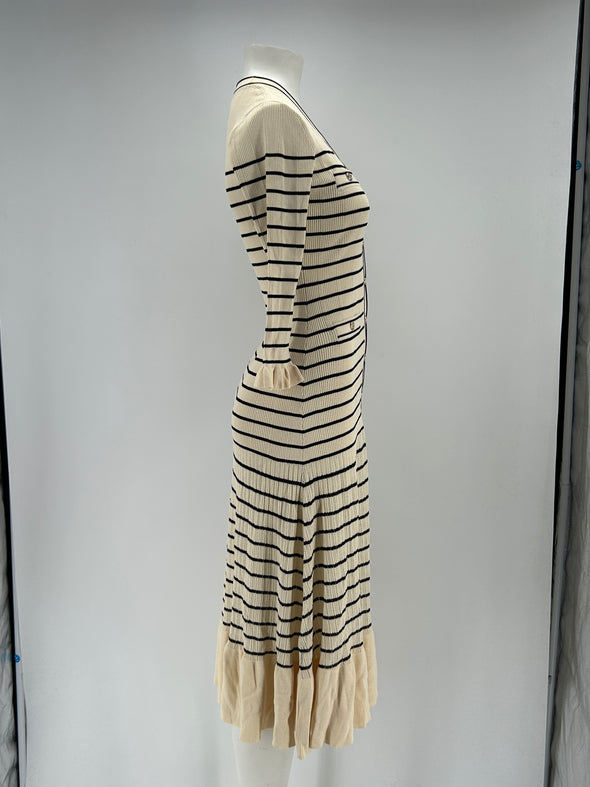 Robe rayée bicolore