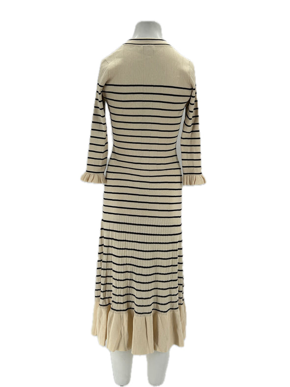 Robe rayée bicolore