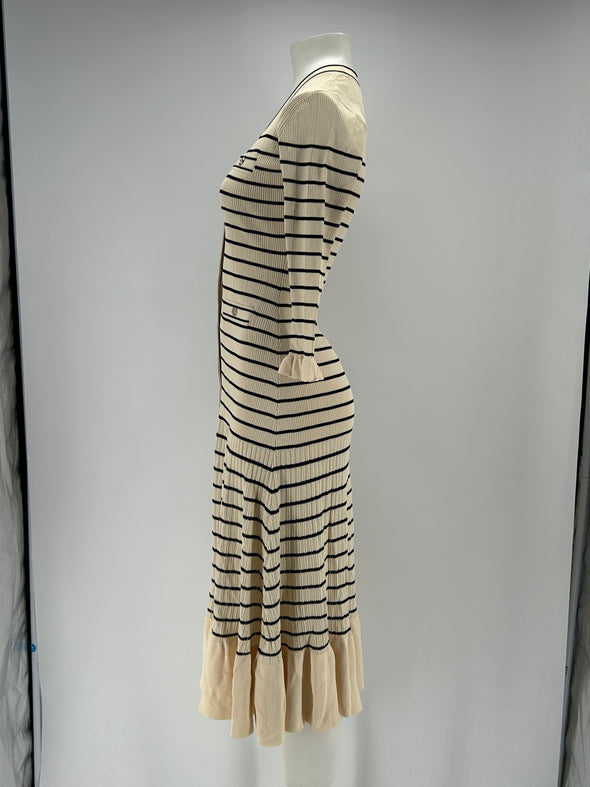 Robe rayée bicolore