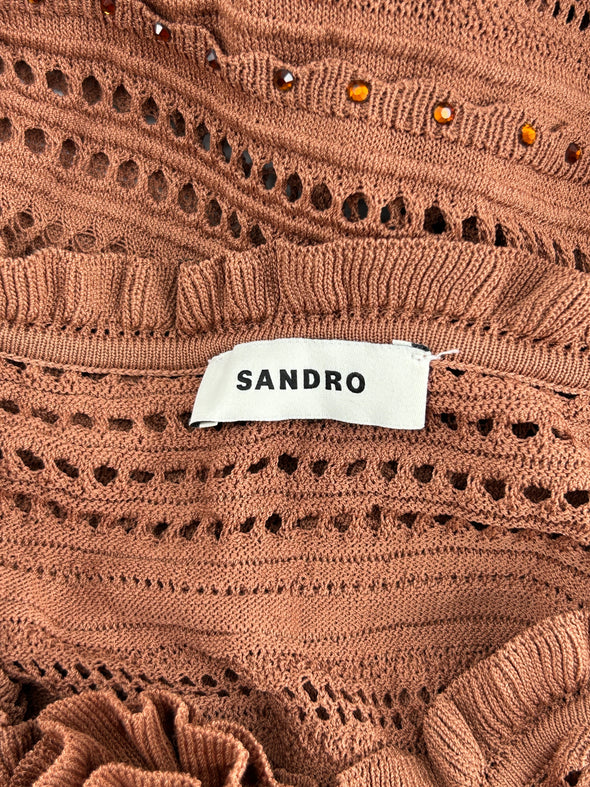 Robe en crochet marron