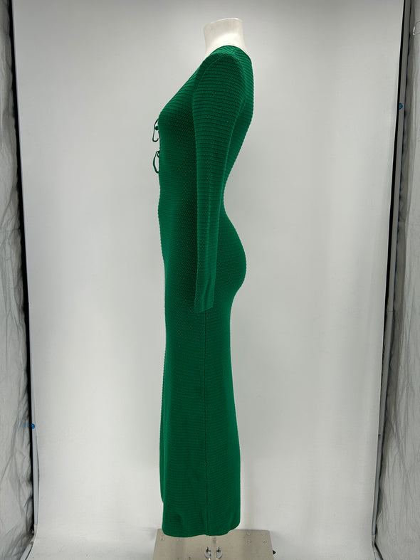 Robe en crochet verte