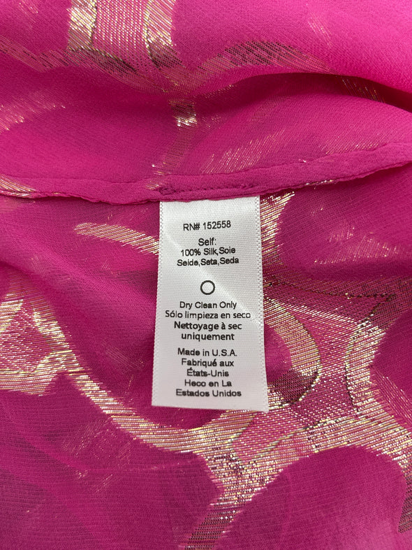 Robe en soie rose