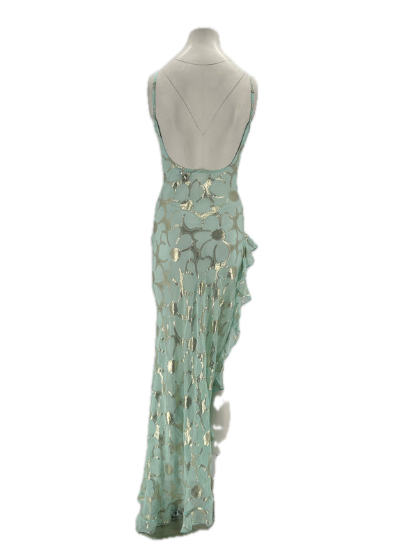 Robe en soie bleue