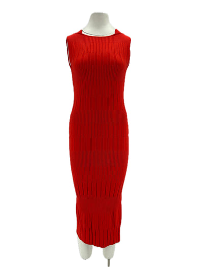 Robe en maille rouge