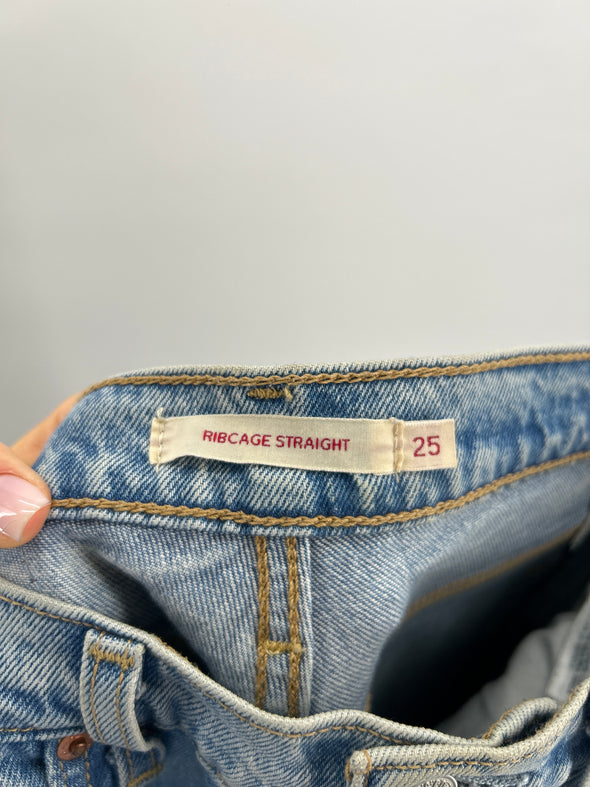 Jean "Ribcage straight" bleu