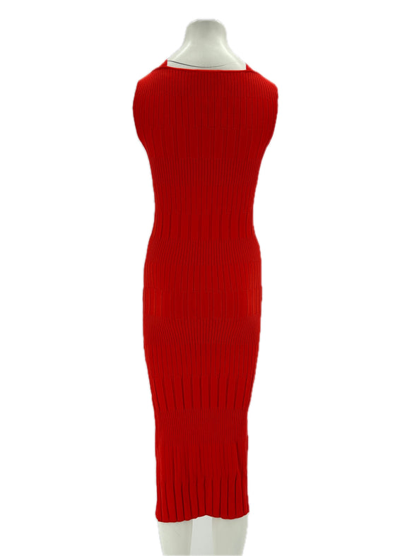 Robe en maille rouge