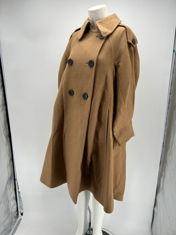 Long manteau camel