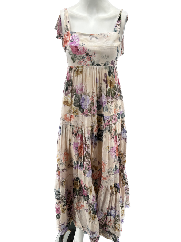 Robe longue imprimée fleuris