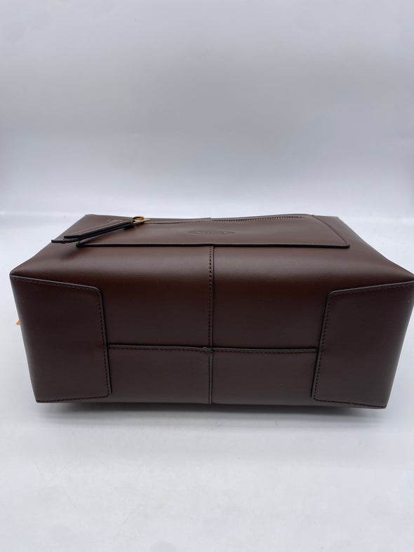 Sac "T Case" en cuir marron