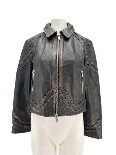 Veste en cuir "Constance"