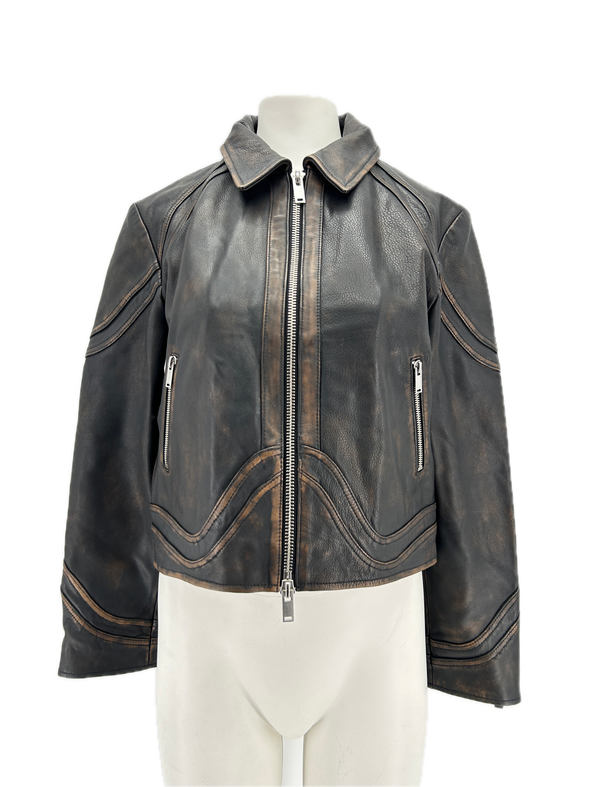 Veste en cuir "Constance"