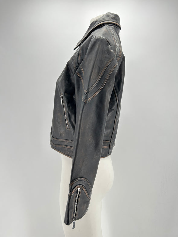 Veste en cuir "Constance"