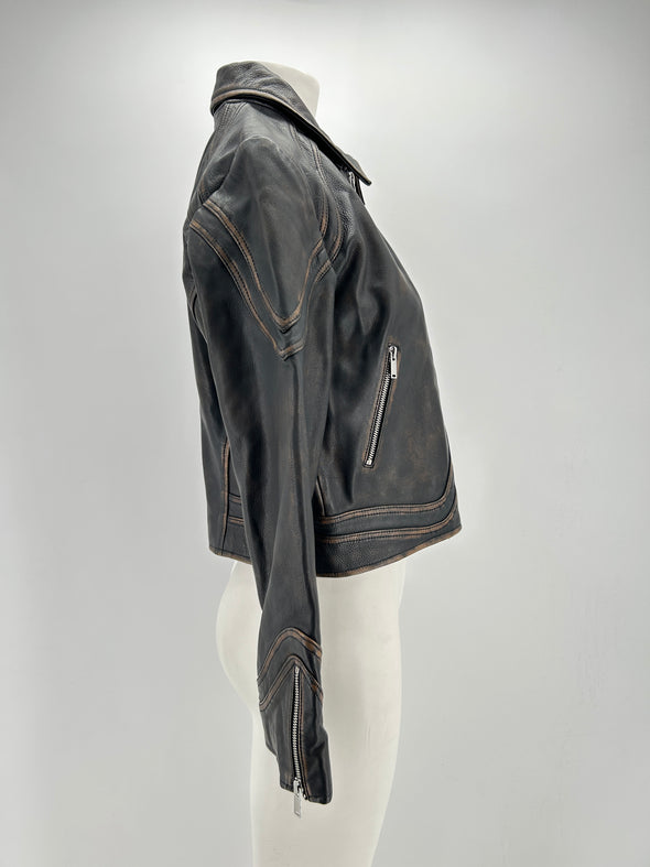 Veste en cuir "Constance"