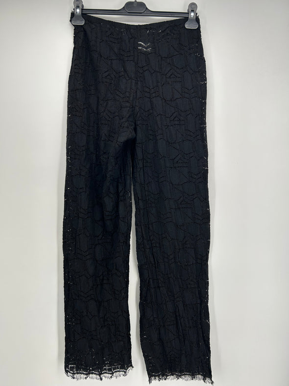 Pantalon noir openwork