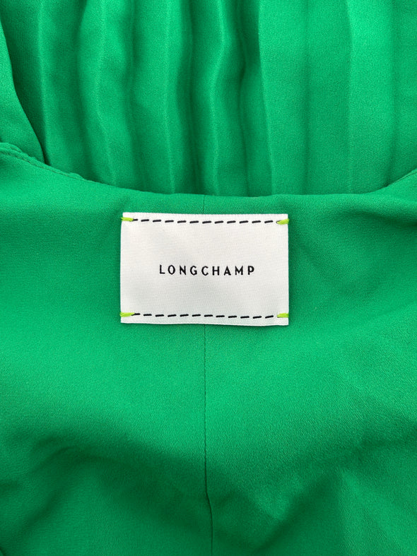 Robe plissée verte