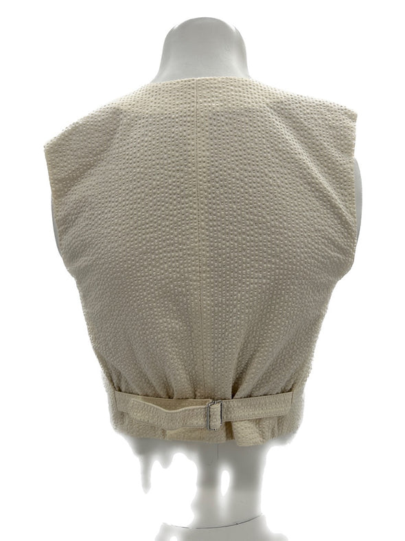 Gilet sans manches crème