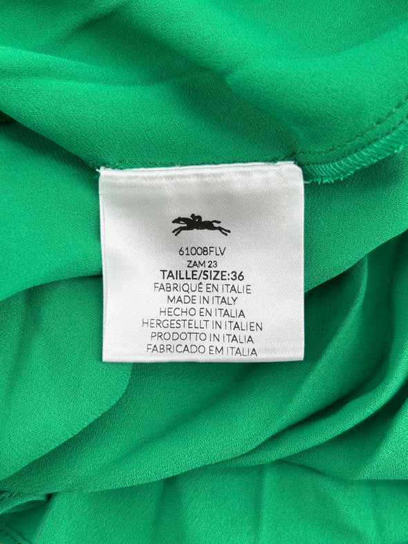Robe plissée verte