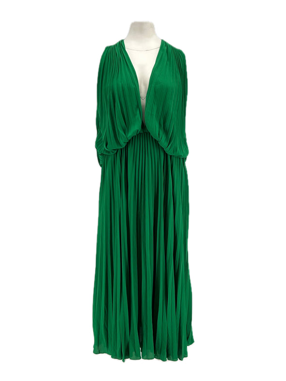 Robe plissée verte
