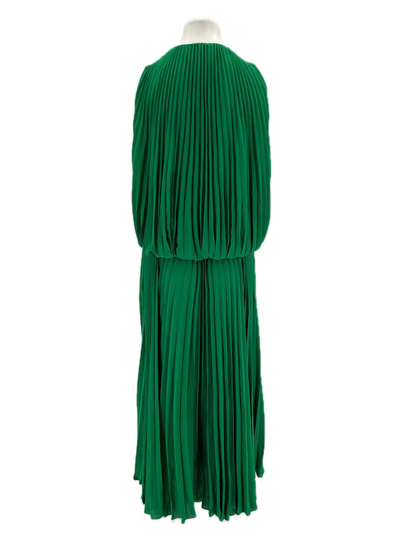 Robe plissée verte