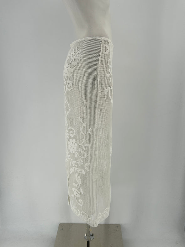Jupe en crochet blanche