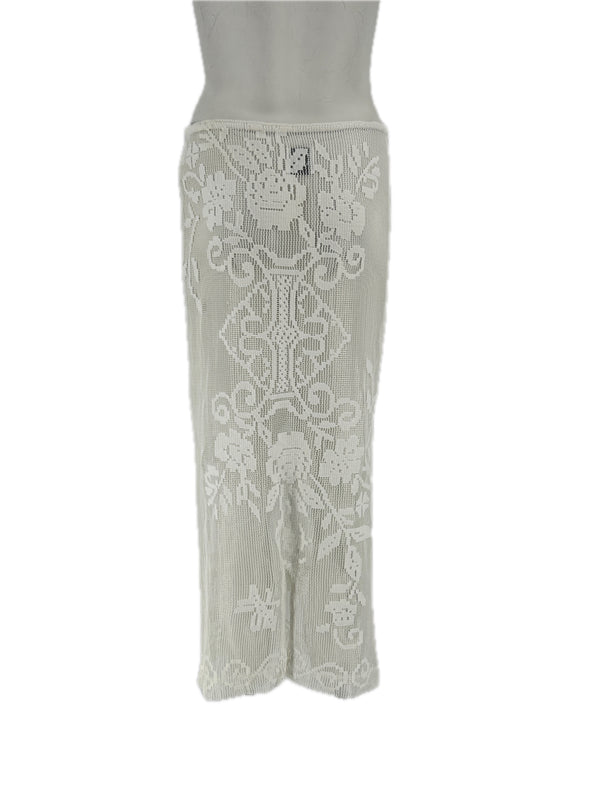 Jupe en crochet blanche