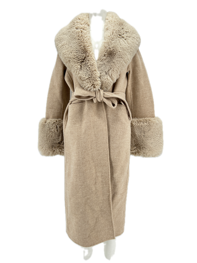 Manteau en laine beige